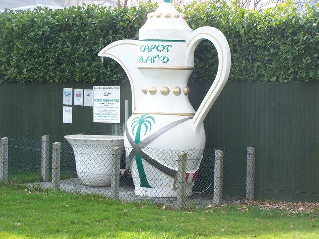 The Teapot Island in Maidstone, Kent, was created because the owner, Sue Blazye, found her ever-growing teapot collection outgrew her own home. The collection of nearly 7,000 teapots was of world record proportions in 2004, but it eventually lost its title in 2011 to man in China who apparently has 30,000 vessels. But, unlike Sue, the man from China doesn't provide cream teas if you visit.. (David Anstiss/ Wikimedia)
