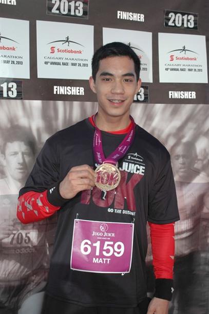 Matthew Douglas de Grood, of Calgary, is shown in this image from a Calgary 10k race in 2013. Calgary police say the son of one of their own is a suspect in the worst mass murder in the city's history, a bloody and baffling attack on a group of university students at a house party. THE CANADIAN PRESS
