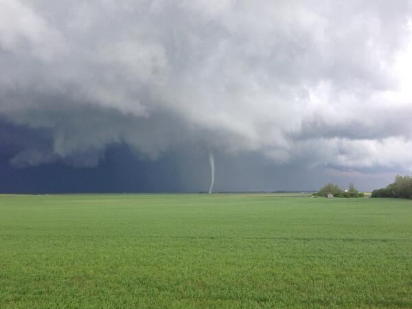 A tornado touches down in Kenaston, Sask., on July 5, 2013.