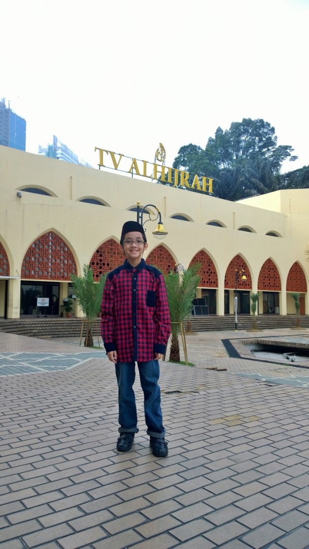 In front of the TV station. I sometimes accompanied my father to TV AlHijrah when was to be on-air.